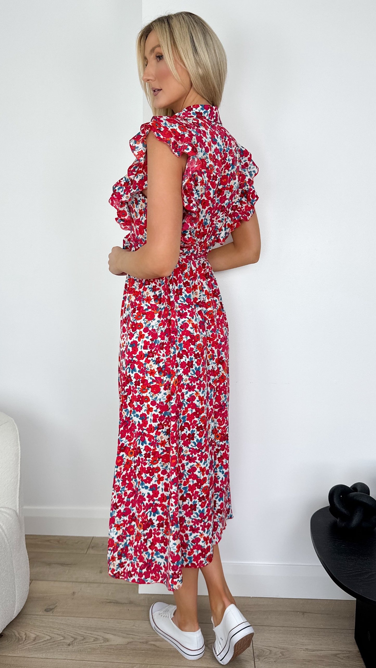 Maeve Maxi Floral Dress with Frill Details
