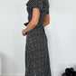 Lucy Floral Print Dress - Black