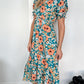 Lisa Green and Orange Floral Dress