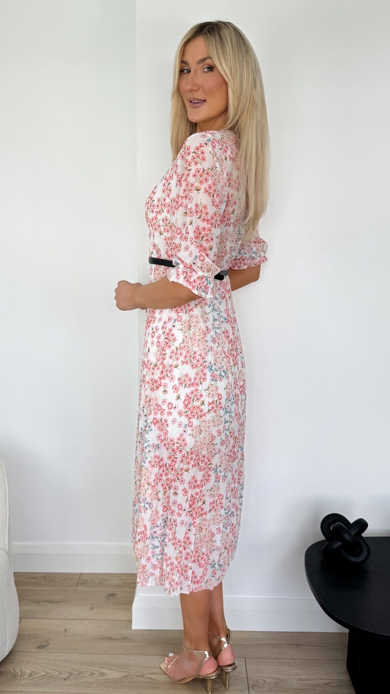 Ava White Floral Dress