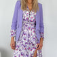 Sinead Slim Open Blazer with Ruched Sleeves - Lilac
