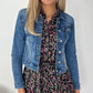 Jenny Crop Denim Jacket - Blue