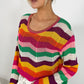Annabella Crochet Crop Top - Multicolour