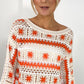 Gail Crochet Crop Top - Beige and Orange