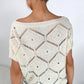 Barbara Beige Pattern Short Sleeve Blouse