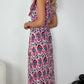 Diana Maxi Printed Dress with Frill Details