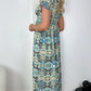 Emma Midi Printed Dress with Front Slit