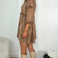 Jessica Printed Dress - Camel