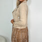 Ely Light Crop Suede Jacket - Beige