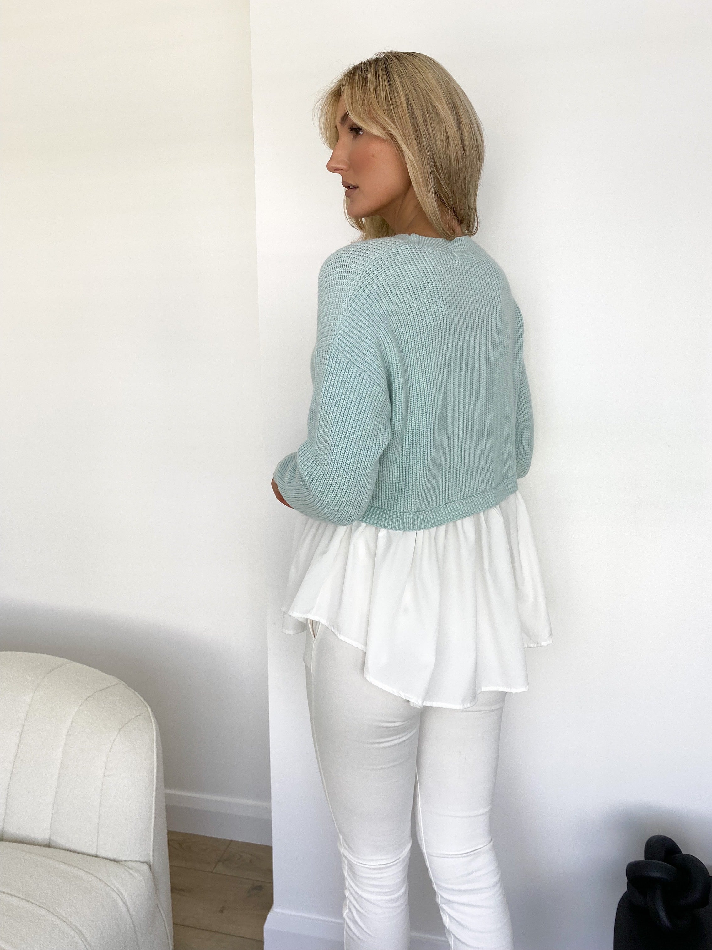 Bianca Mint All In One Shirt Jumper Fridays Edit