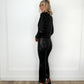 Nadia Sequin Trousers - Black