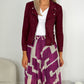 Ely Light Crop Suede Jacket - Burgundy