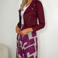 Ely Light Crop Suede Jacket - Burgundy