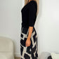 Jess Printed Skirt - Black