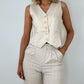 Daisy Tailored Vest - Beige