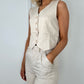 Daisy Tailored Vest - Beige