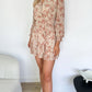 Natalia Pink and Cream Floral Print Dress