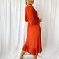 Sonya Ruffle Dress - Rust