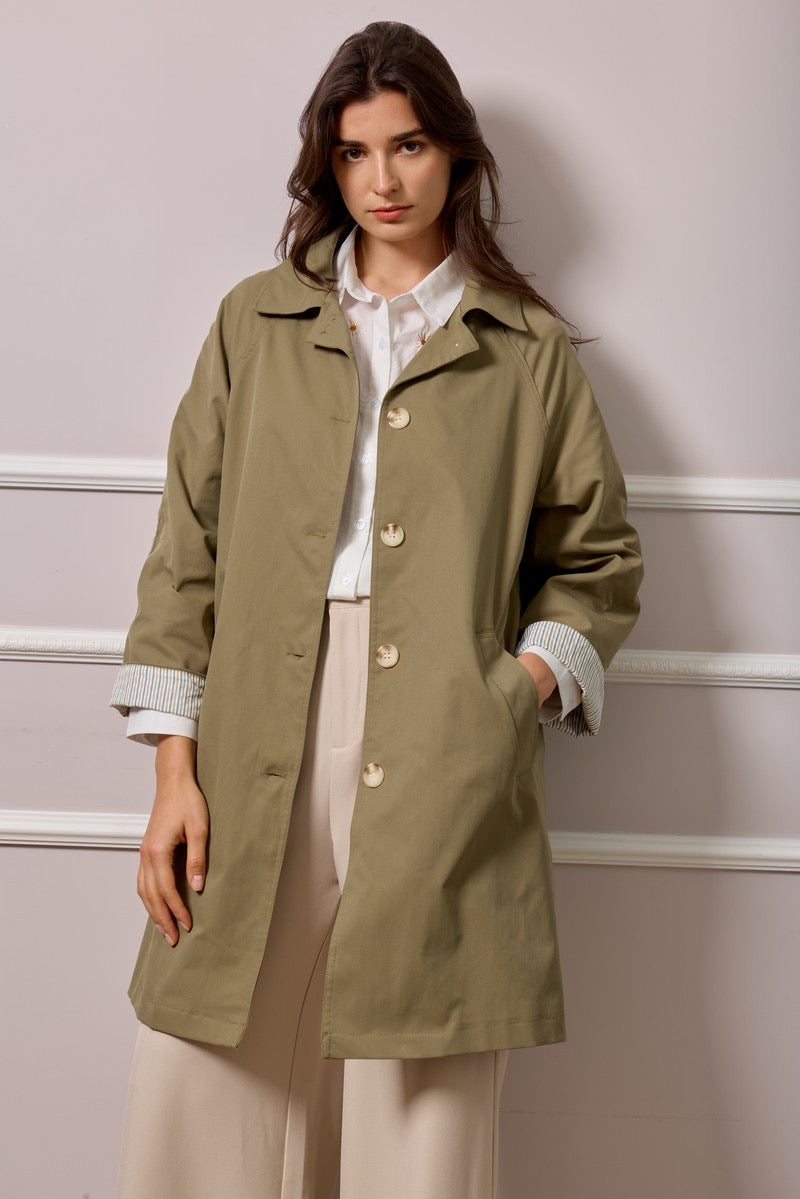 Enya Trench Coat - Khaki