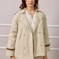 Janice Short Trench Coat - Beige