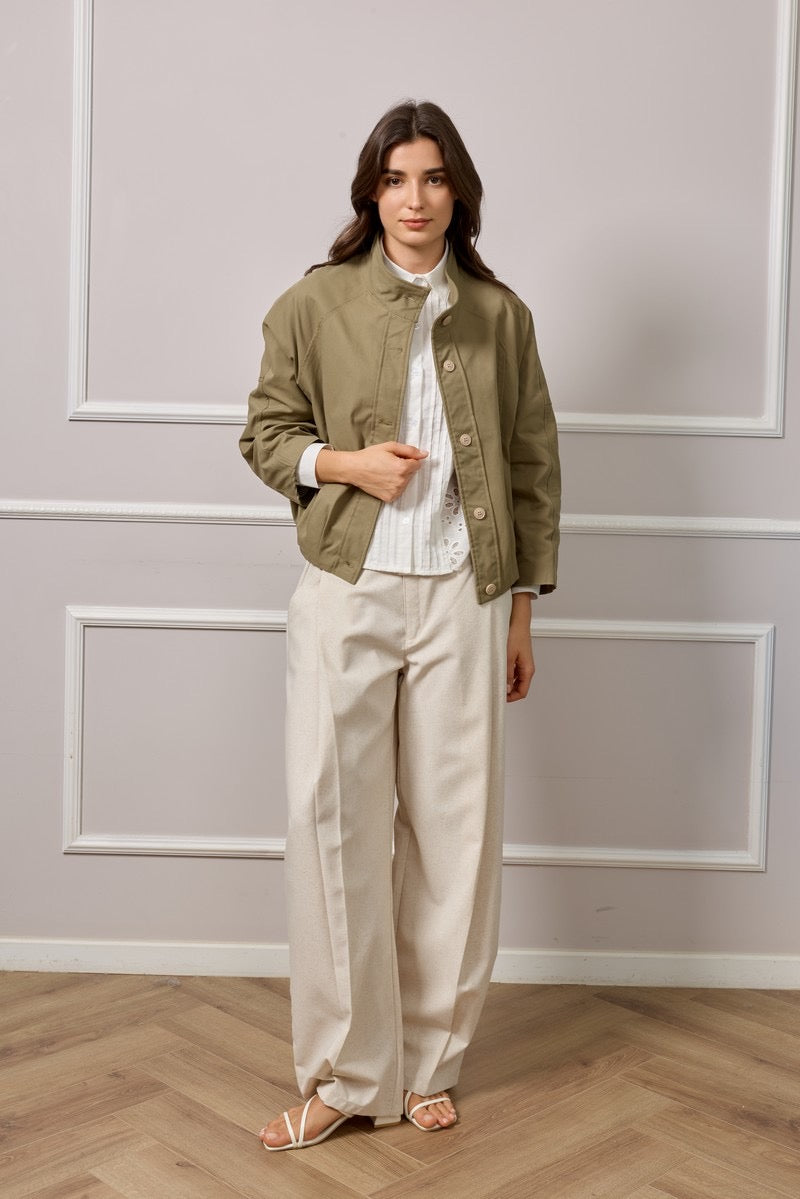 Beatrice Bomber Jacket - Khaki