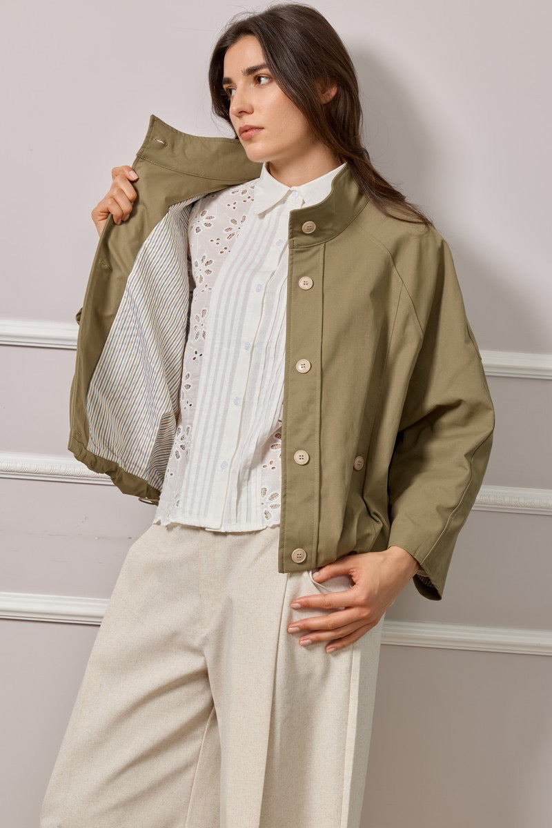 Beatrice Bomber Jacket - Khaki