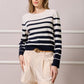 Yvonne Striped Knit - Navy and White