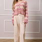 Emma Crochet Knit Cardigan - Pink