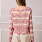 Emma Crochet Knit Cardigan - Pink