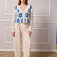 Sarah Crochet Knit Cardigan - Floral