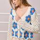 Sarah Crochet Knit Cardigan - Floral