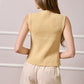 Sonya Knit Gilet with Heart Shaped Button - Light Yellow