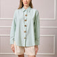 Clare Striped Button Up Shirt - Green