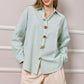 Clare Striped Button Up Shirt - Green