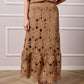 Noreen Maxi Lace Skirt - Taupe