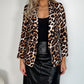 Vivian Animal Print Blazer - Brown