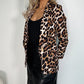 Vivian Animal Print Blazer - Brown