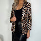 Vivian Animal Print Blazer - Brown