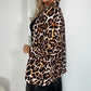 Vivian Animal Print Blazer - Brown