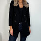 Frida Black Longline Blazer with Buttons