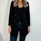 Frida Black Longline Blazer with Buttons