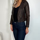 Jess Faux Leather Jacket - Chocolate