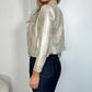 Metallic Faux Leather Jacket with Pockets - Gold