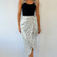 Siobhan Wrap Sequin Skirt - Silver