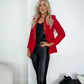 Donna Sequin Collar Blazer - Red