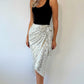 Siobhan Wrap Sequin Skirt - Silver