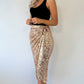 Siobhan Wrap Sequin Skirt - Rose Gold