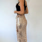 Siobhan Wrap Sequin Skirt - Rose Gold