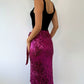 Siobhan Wrap Sequin Skirt - Fuchsia