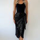 Siobhan Wrap Sequin Skirt - Black